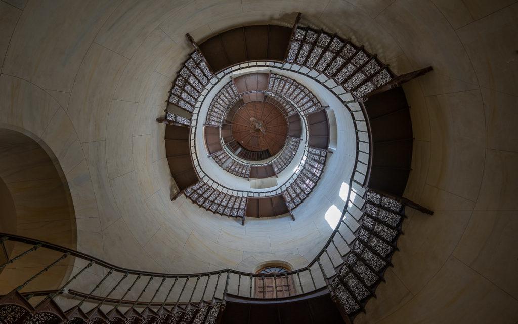 Escalier en colimaçon château de chasse Granitz