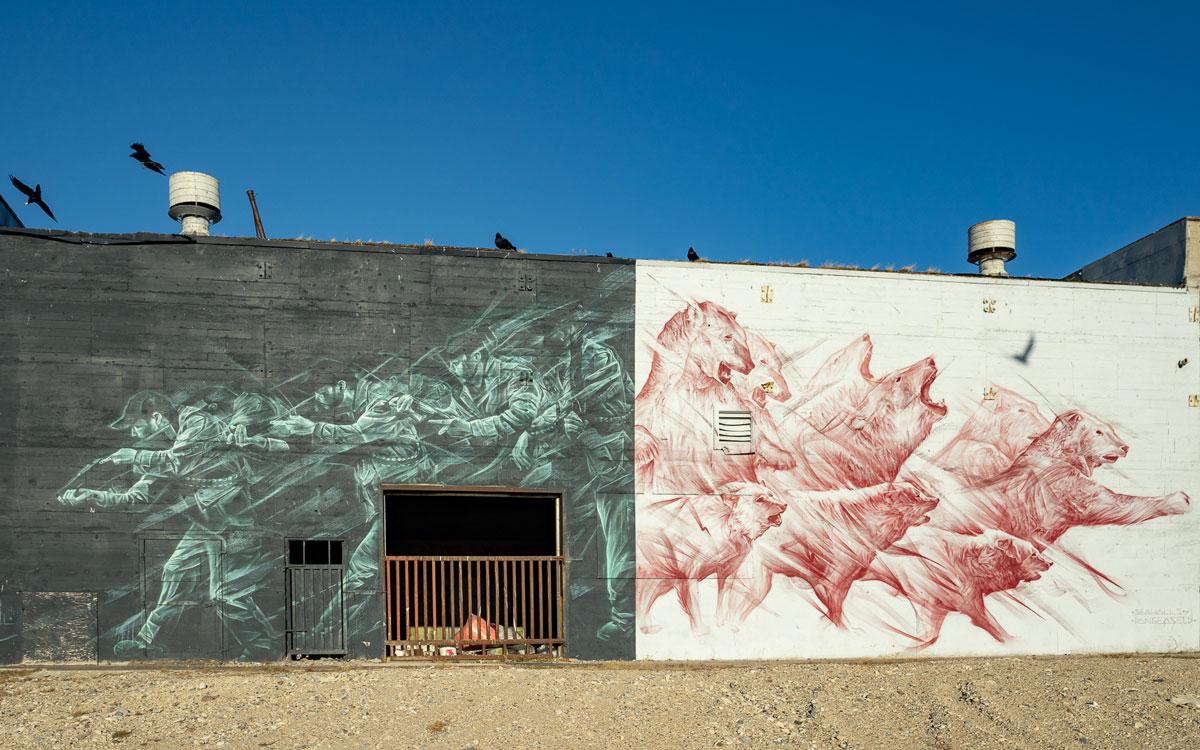 Sea Walls avec Street Art à Churchill