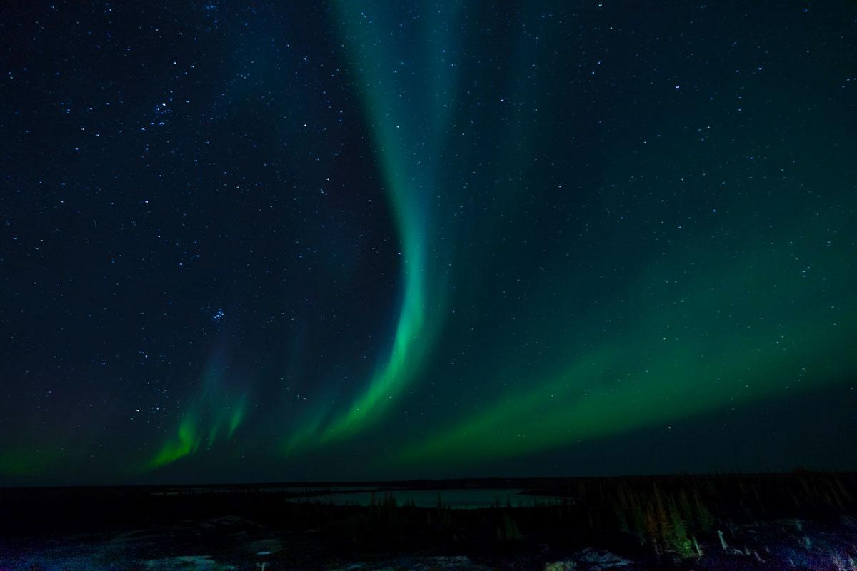 Aurores boréales à Churchill Manitoba