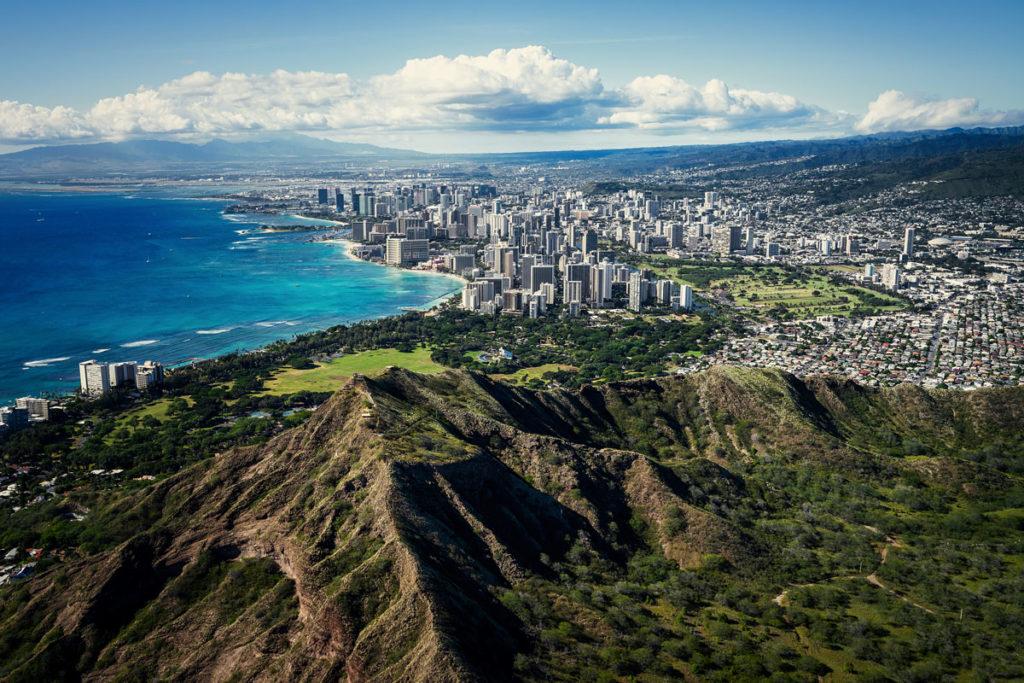 Diamond Head from the helicopter flight