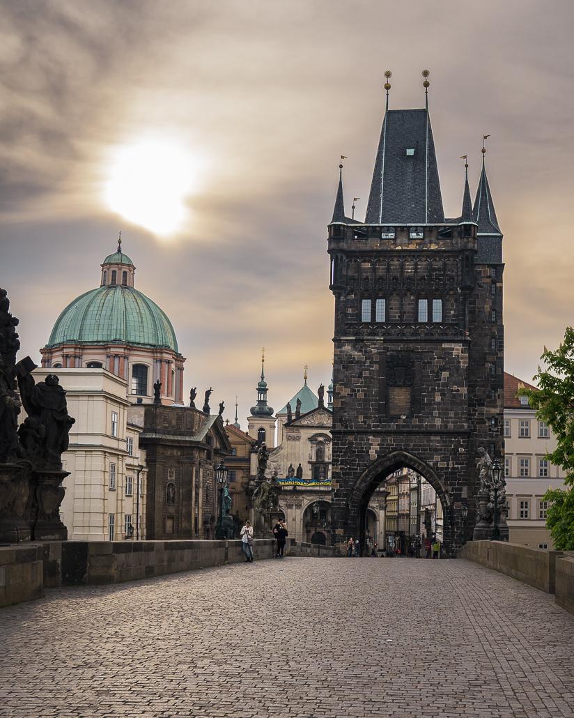 Charles Bridge in Prague in the early morning