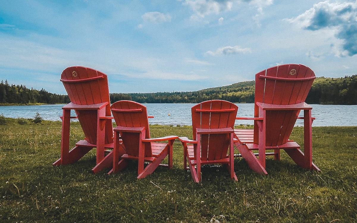 Vues dans le parc national de Fundy au Nouveau-Brunswick, Canada