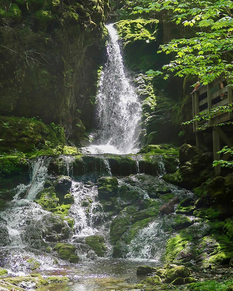 Chutes Dickson dans le parc national de Fundy. Nouveau-Brunswick, Canada.