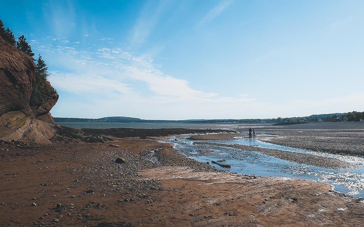 Baie de Fundy à marée basse - Nouveau-Brunswick, Canada