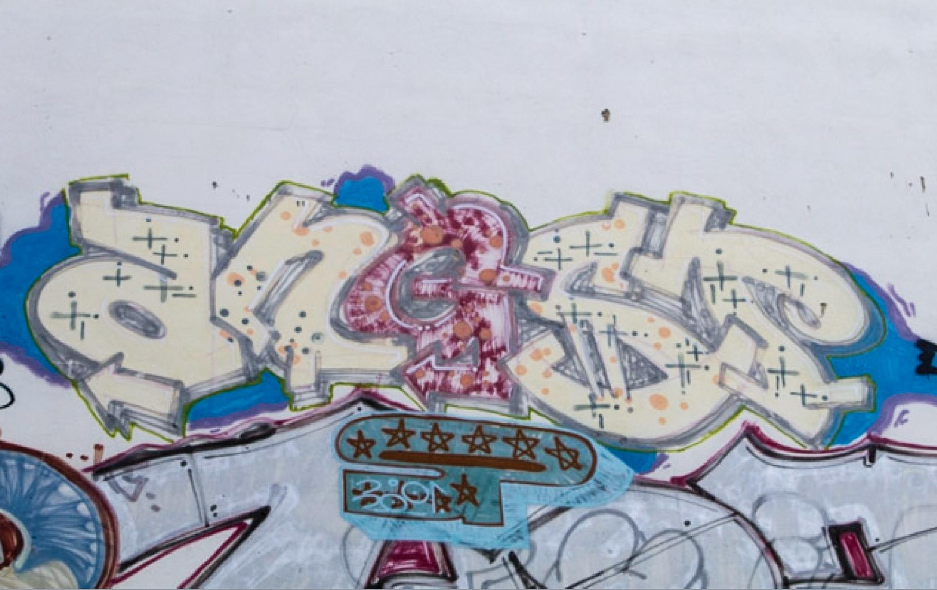 Berlijn straatkunst van CBS - Angst graffiti
