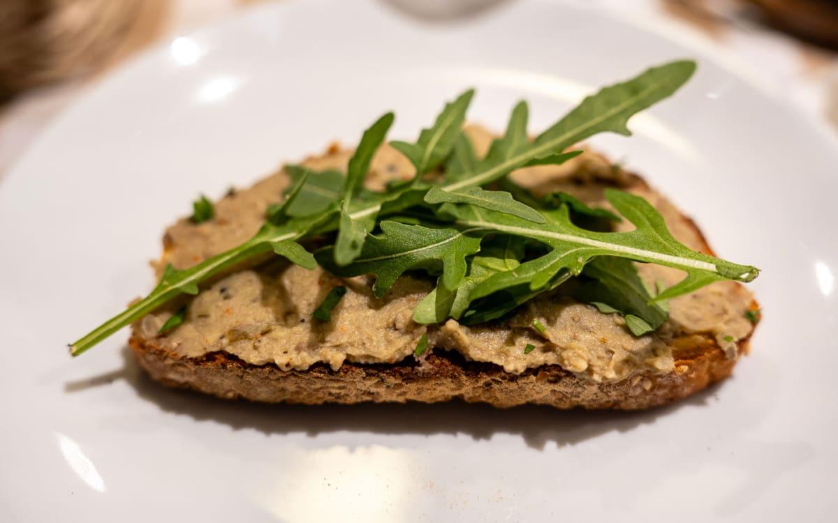 Bigilla on bread - delicious.