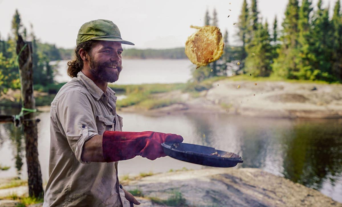 Seagrim Lakes dans le Manitoba, Canada, avec Liam