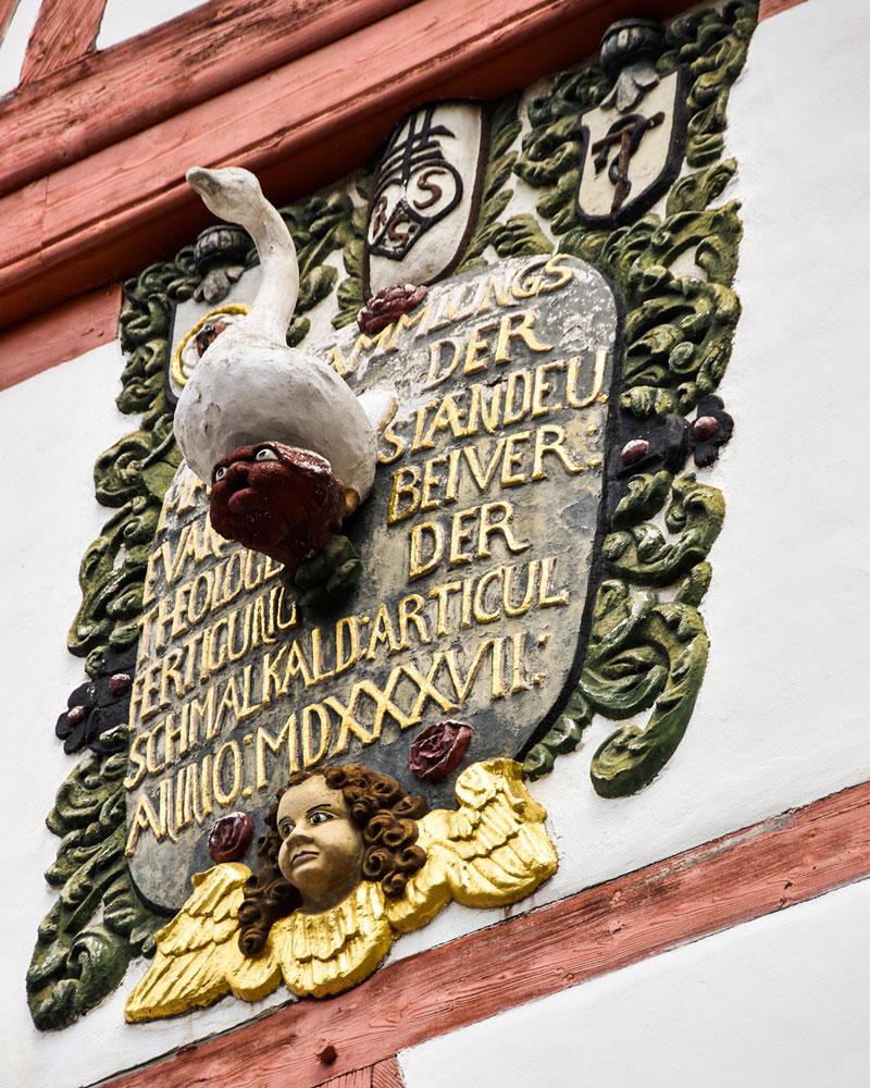Lutherhuis tijdens de stadstour in Schmalkalden