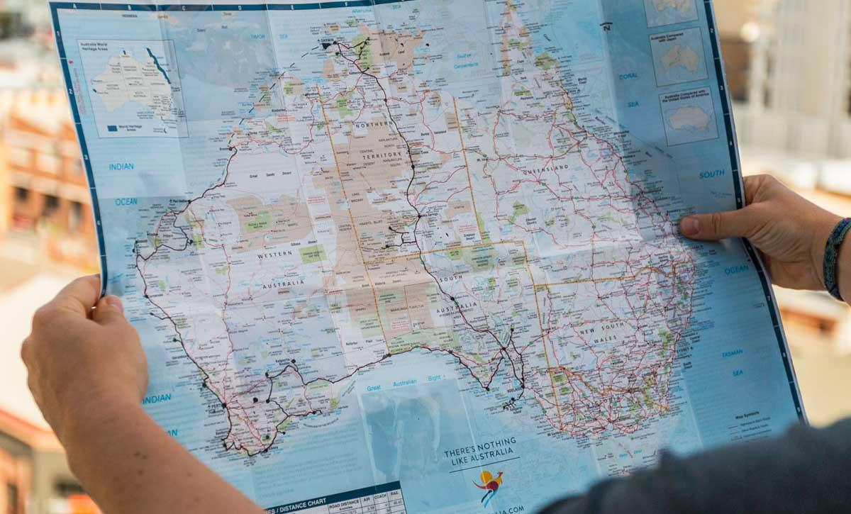 Australia Route 3 Months Map
