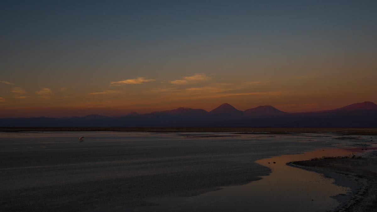 Salar de Atacama Zonsondergang Chili