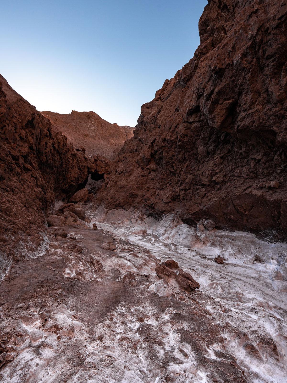 Zoutmeer Atacama-woestijn Valle de la Luna