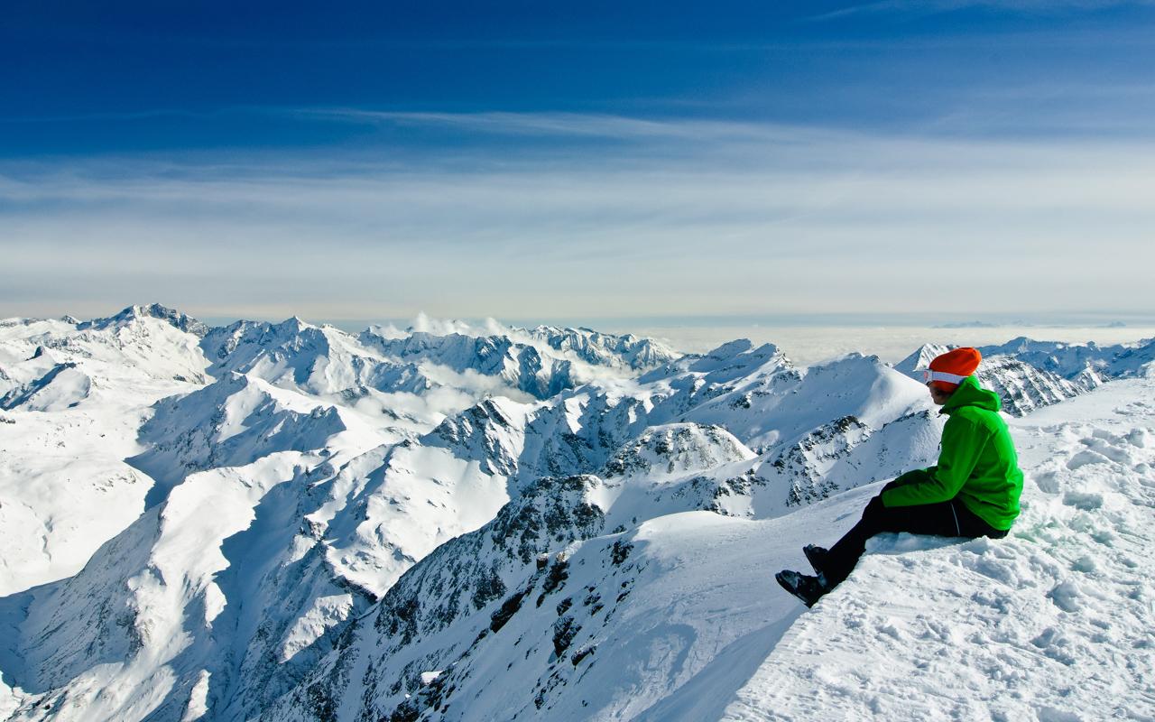 Vacation in February Alps