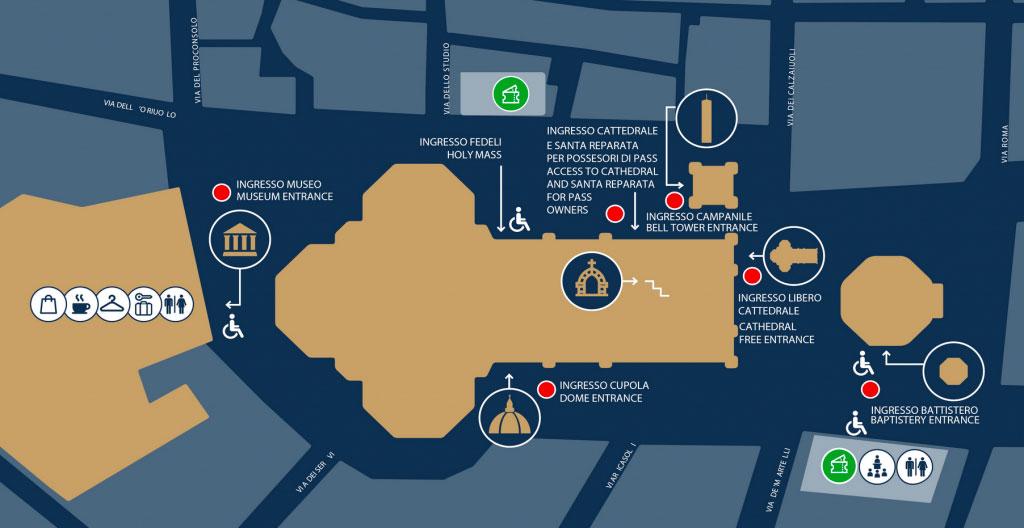 Map of the Duomo Complex Florence