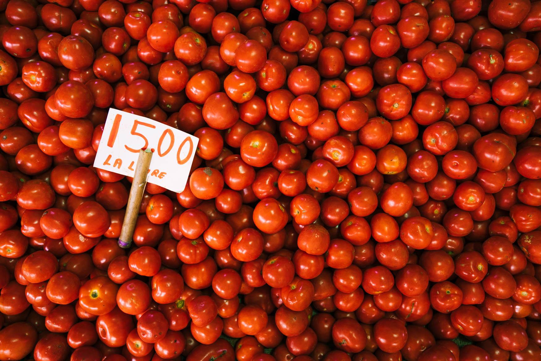 Tomatoes in the Central Market in Port Louis