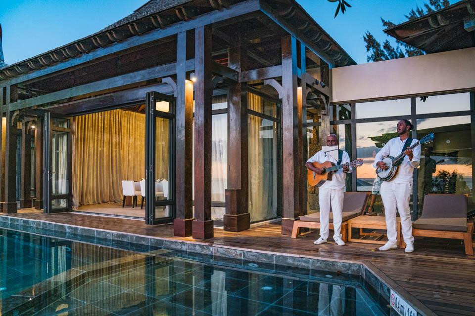 Private entertainment in the villa.