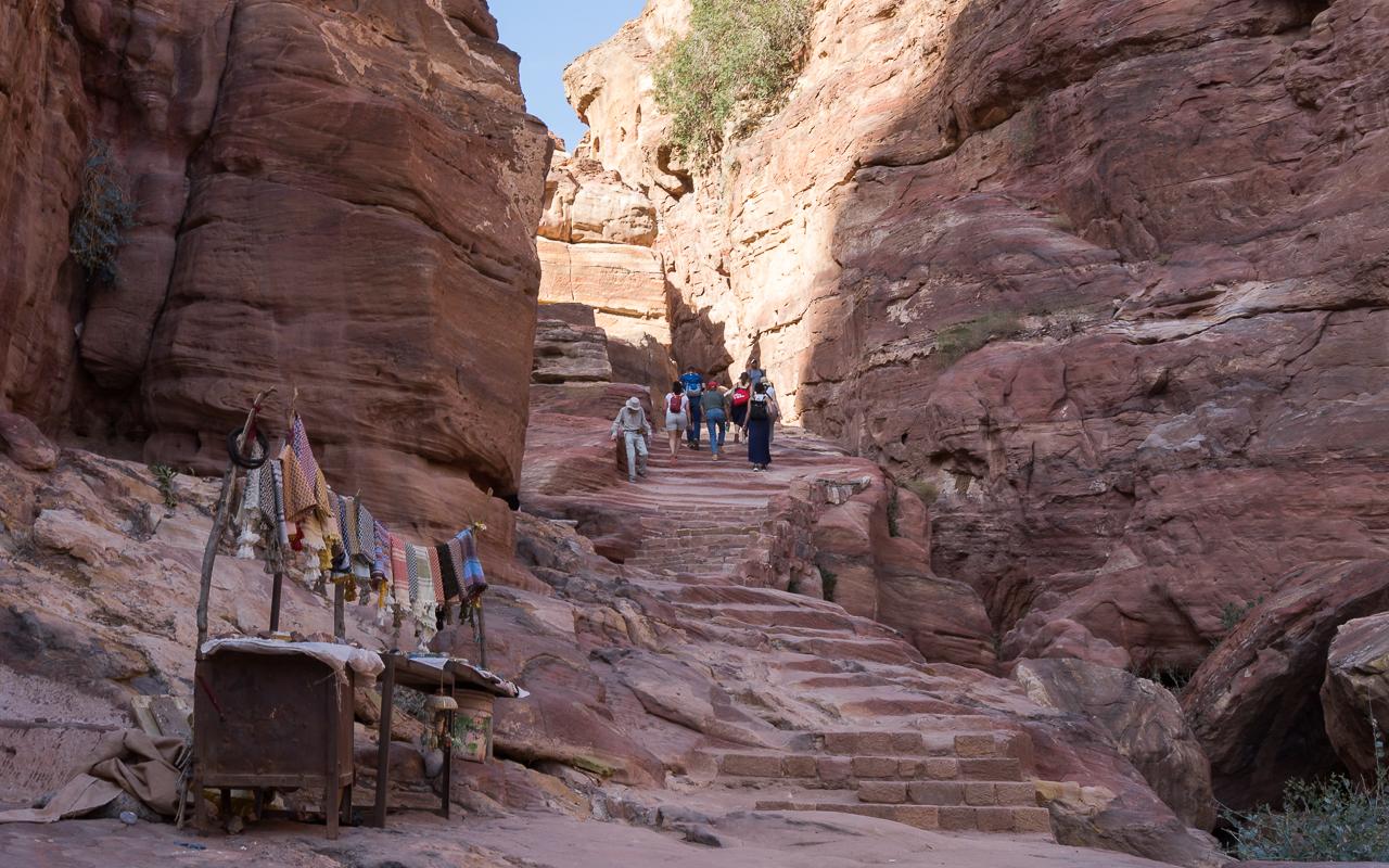 Ville troglodyte de Petra, Jordanie, montée vers Ad-Deir
