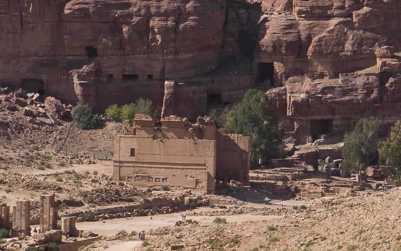 Qasr al-Bint - the only stone building in Petra