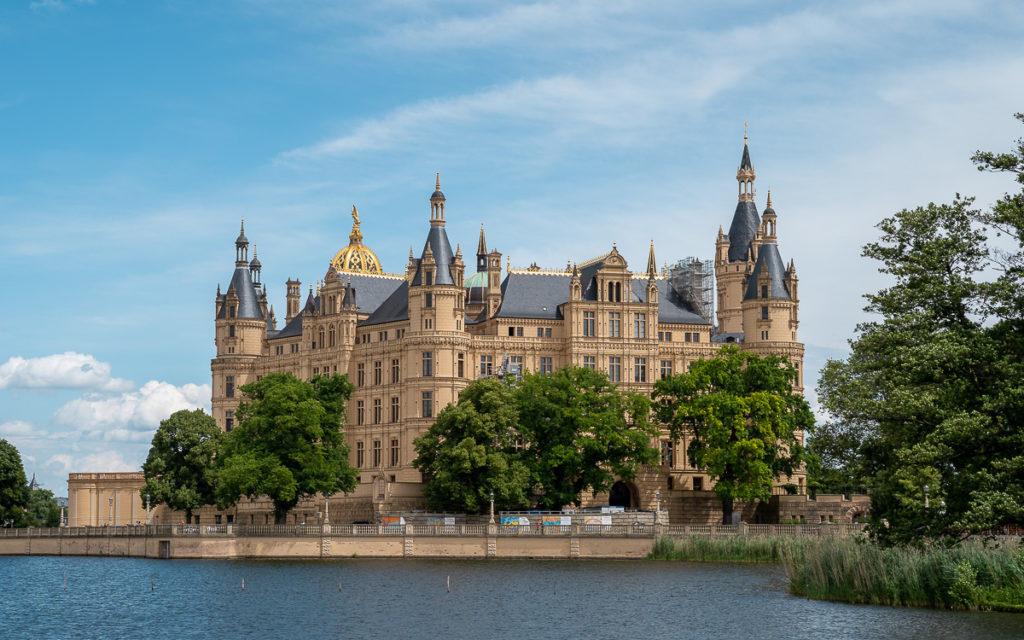 Schwerin Castle from floating meadow