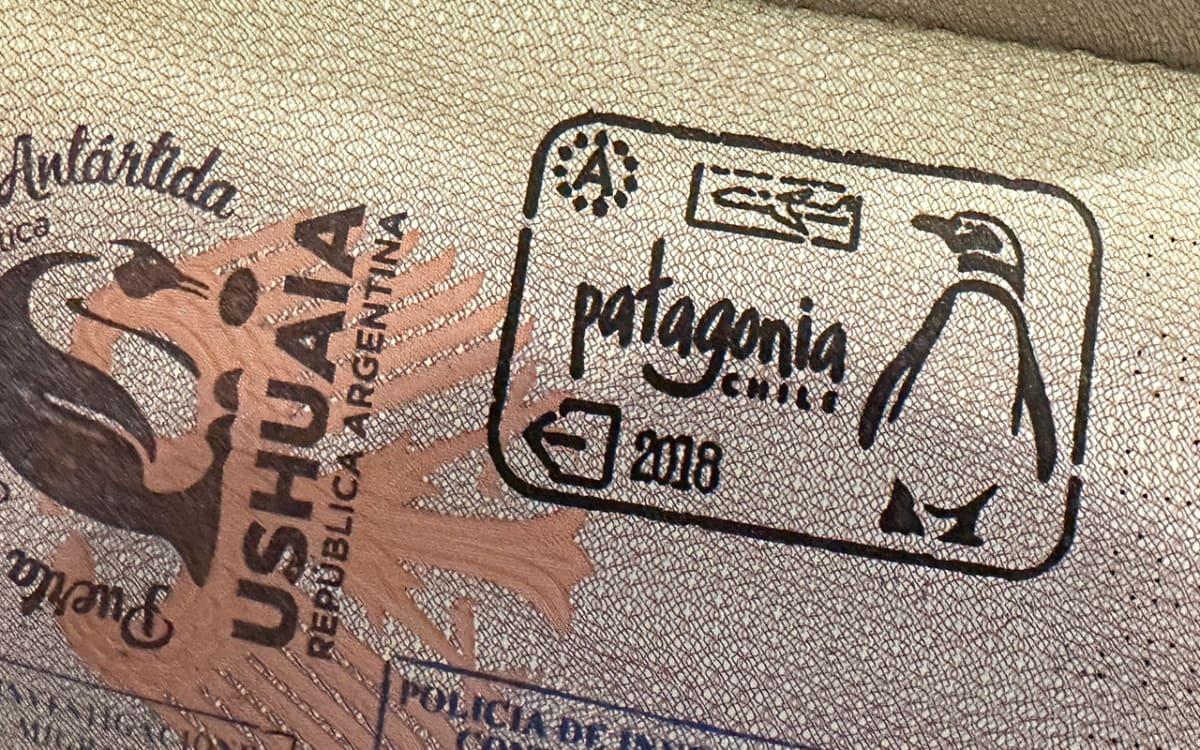 Penguin stamp in Punta Arenas passport