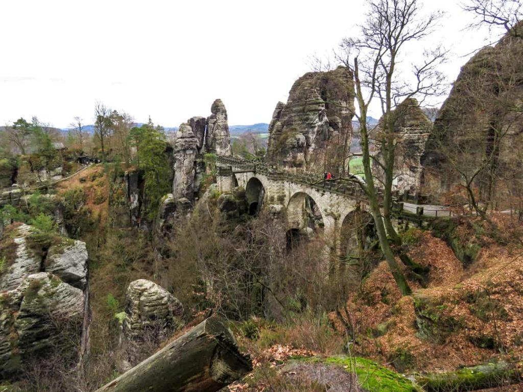 The most photographed highlight in Saxon Switzerland: The famous Bastei Bridge