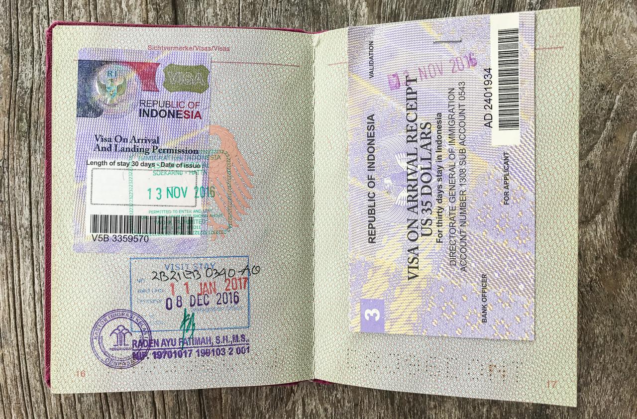 Visa Indonesia extend 30 days new visa in passport