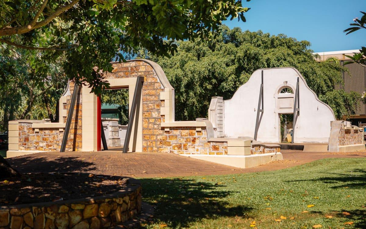 Rathausruinen (Town Hall Ruins) in Darwin, Northern Territory Australië