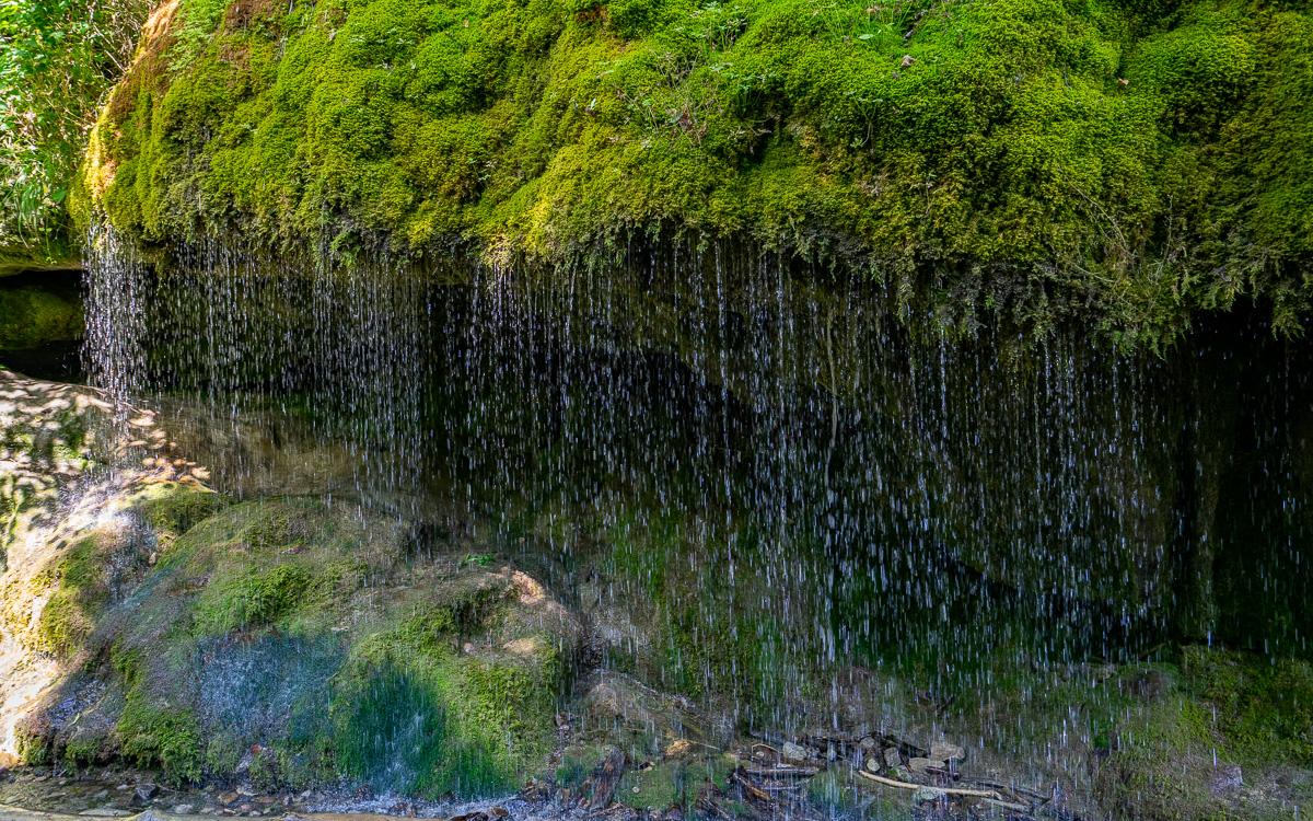 Das beliebteste Fotomotiv der Wutachschlucht: ein kleiner Wasserfall