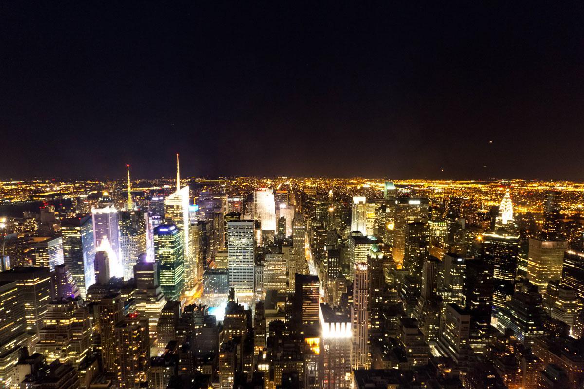 New York view from Empire State Building
