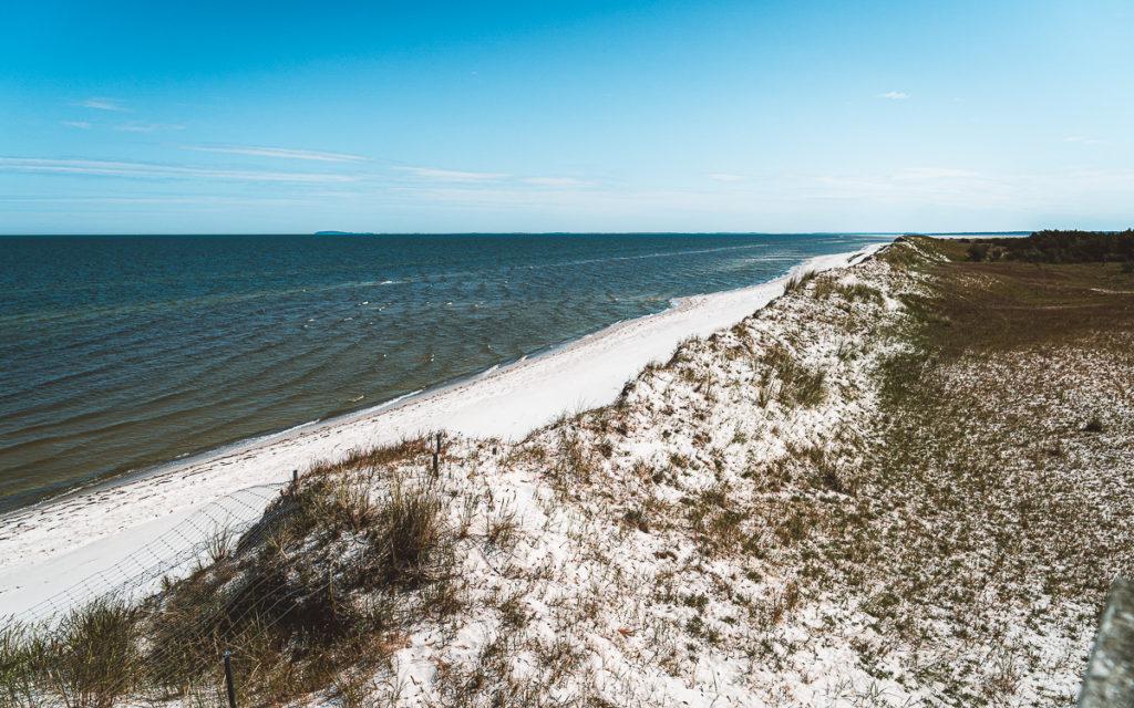 Zingst High Dune view to Hiddensee