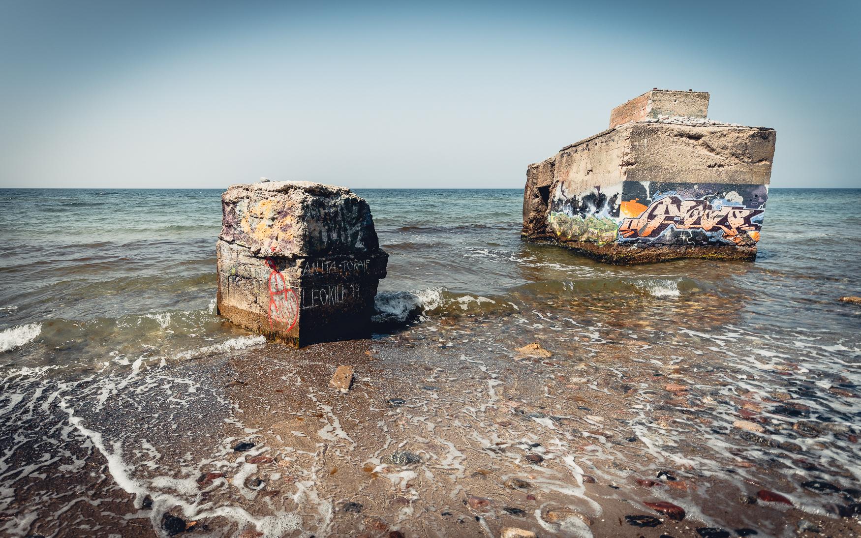 DDR bunker ruins on the beach near Ahrenshoop are one of the top attractions on Fischland-Darß-Zingst.