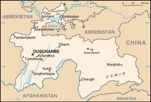 Location Tajikistan