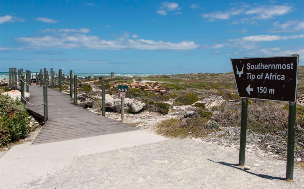 Path to the southernmost point of the African continent