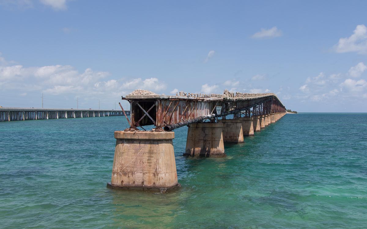 Oude spoorbrug in Bahia Honda State Park
