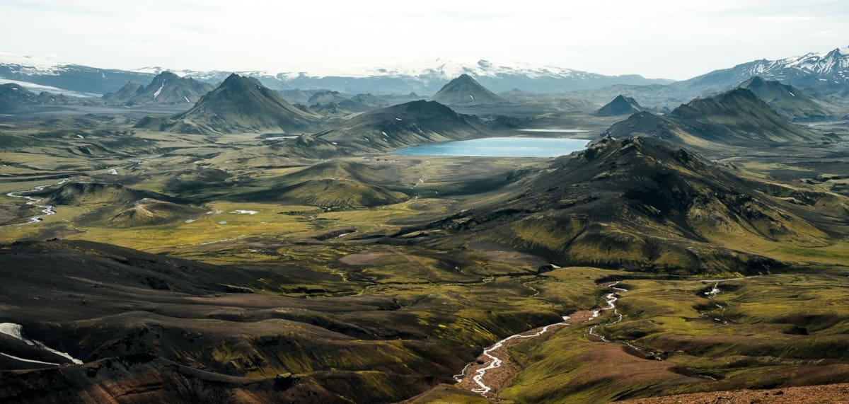 Laugavegur Trail IJsland wandelen: Uitzicht op Álftavatn