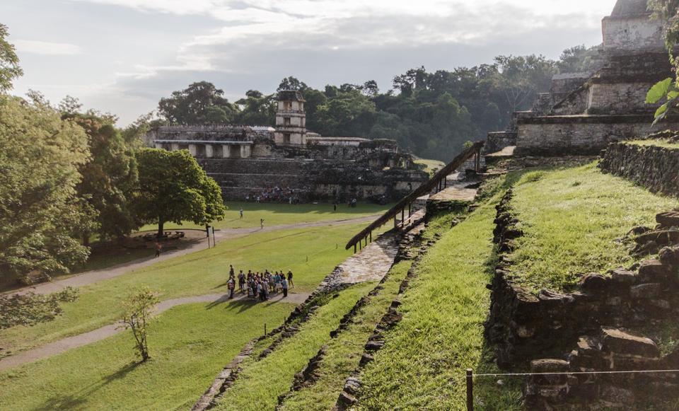 Palenque Mexique Ausblick vom Templo XII