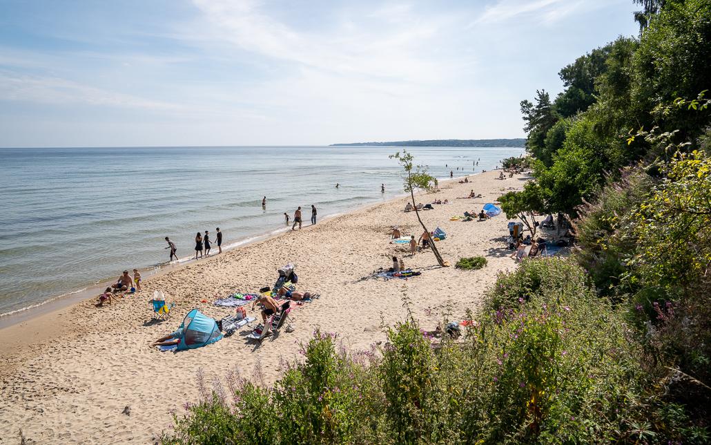 Knäbäckshusens beach, known not just to Swedes