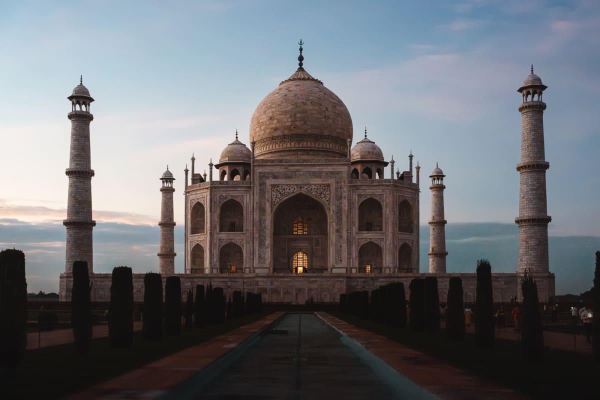 The Taj Mahal after sunset - magical