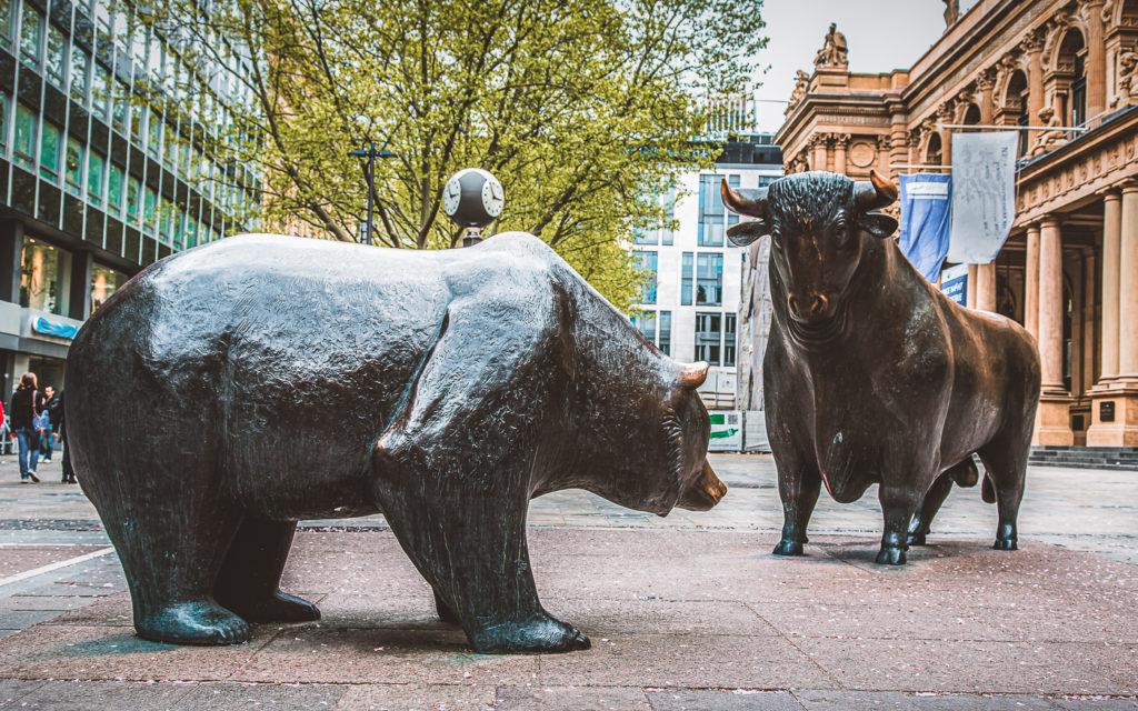 Bull and Bear Frankfurt Stock Exchange