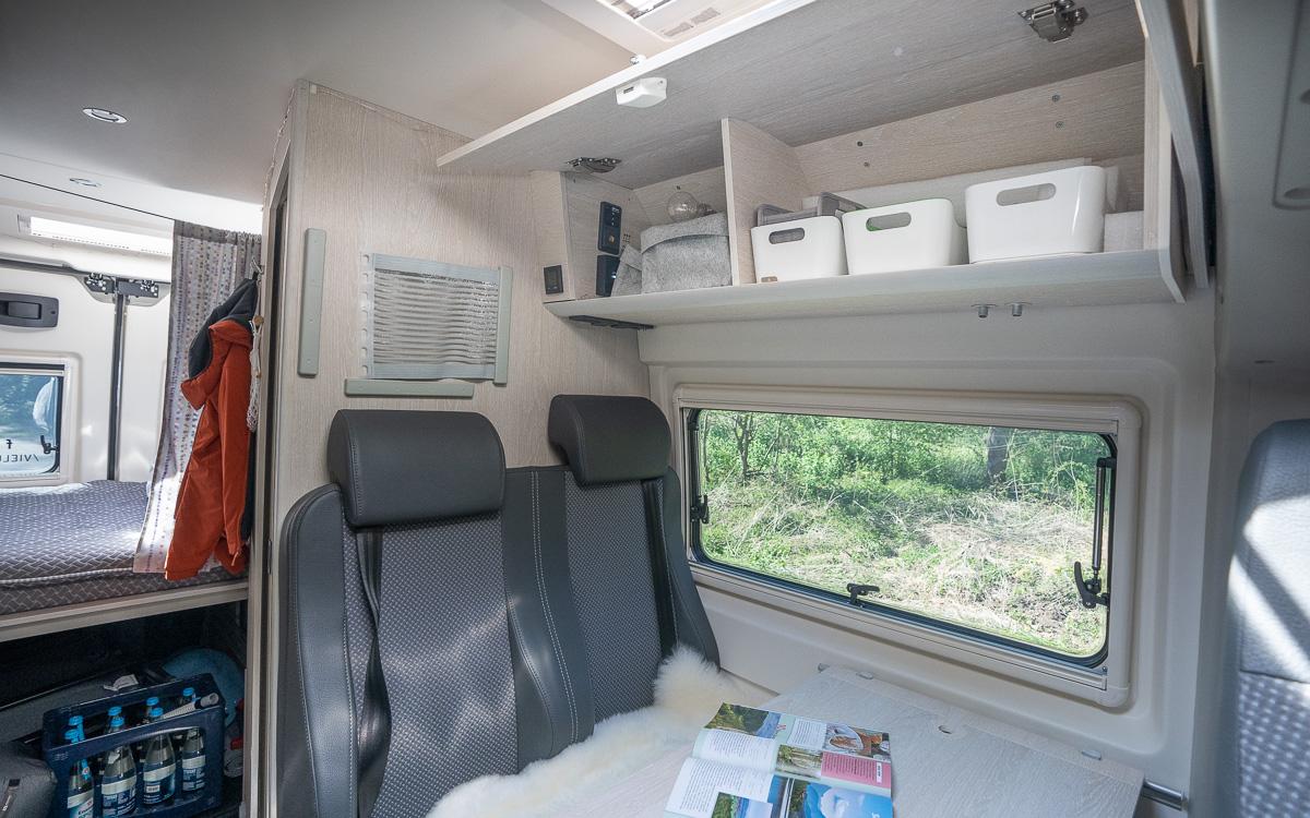 Storage in the Tourne Mobil Motorhome
