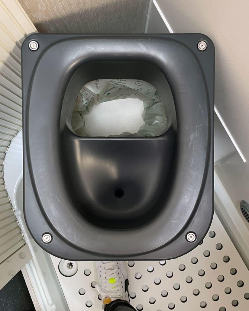 This is what the Trelino Separation Toilet looks like from above