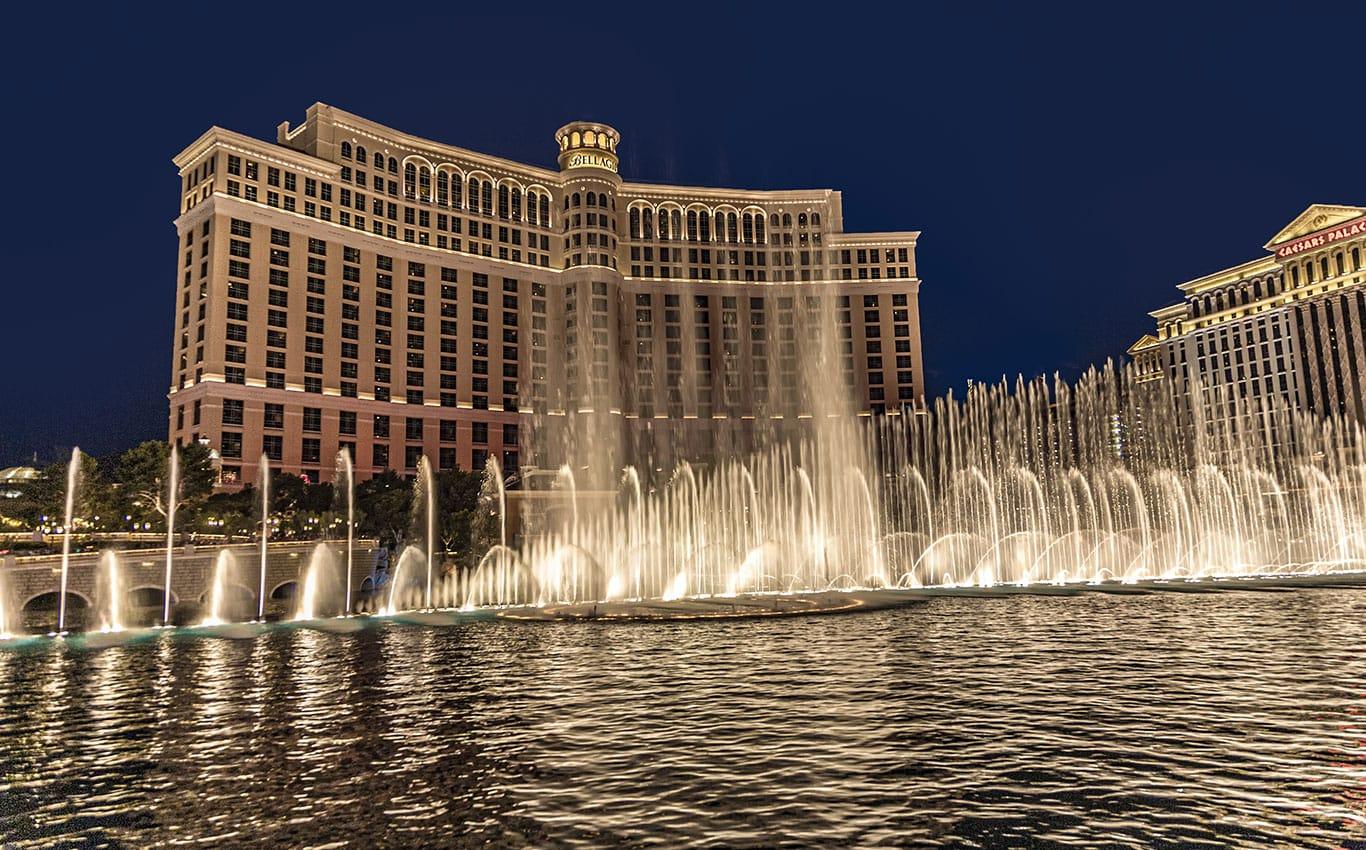 Spectacles d'eau du Bellagio à Las Vegas