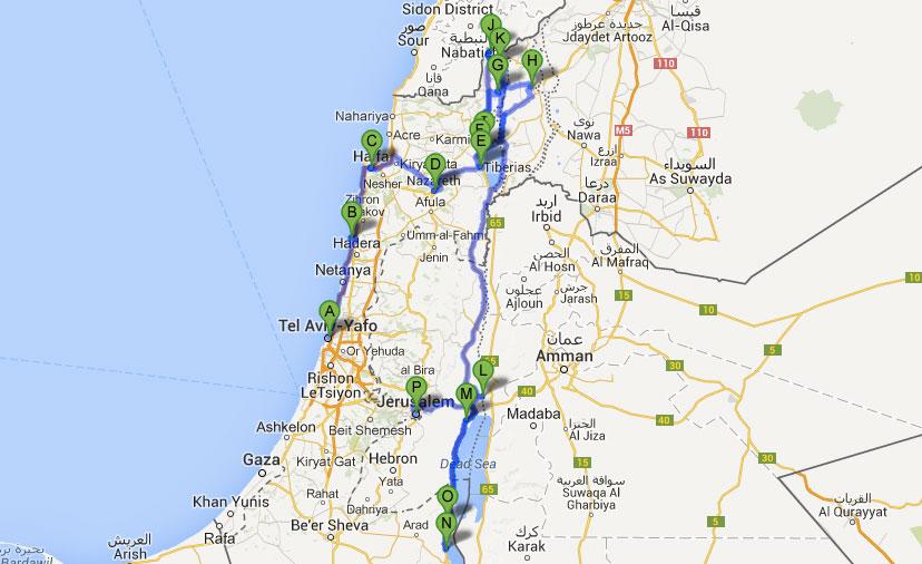 Israel Road Trip Itinerary