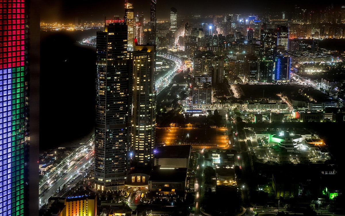Vue depuis l'Observation Deck à 300 sur Abou Dhabi
