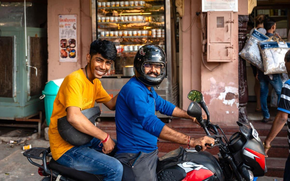 Friendly people in India