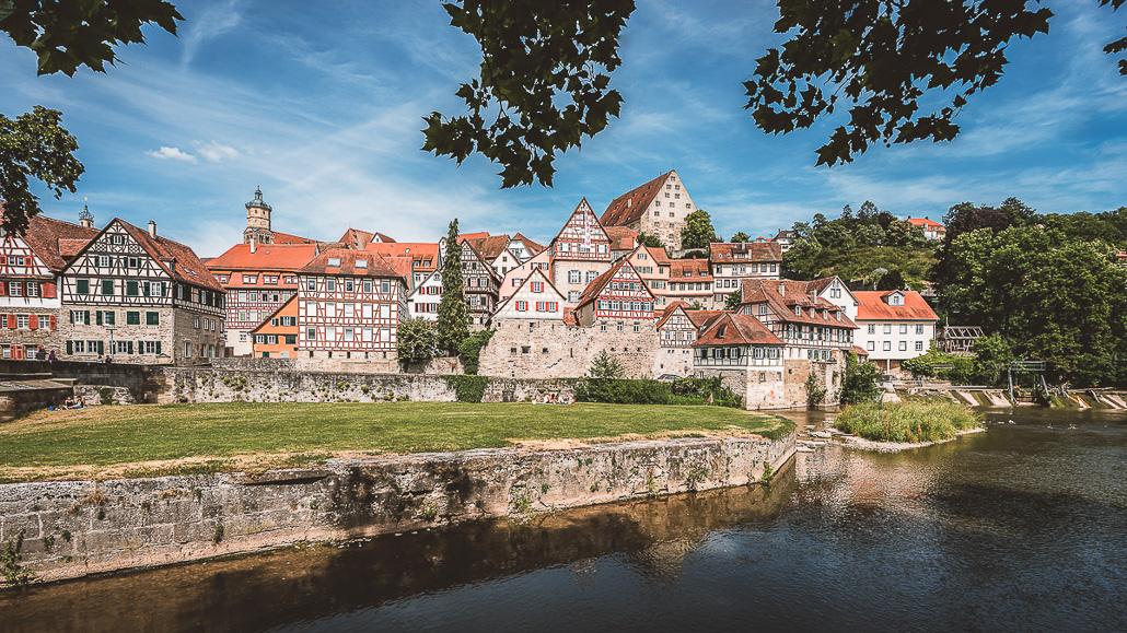 Half-timbered town Schwäbisch Hall in Heilbronn Land