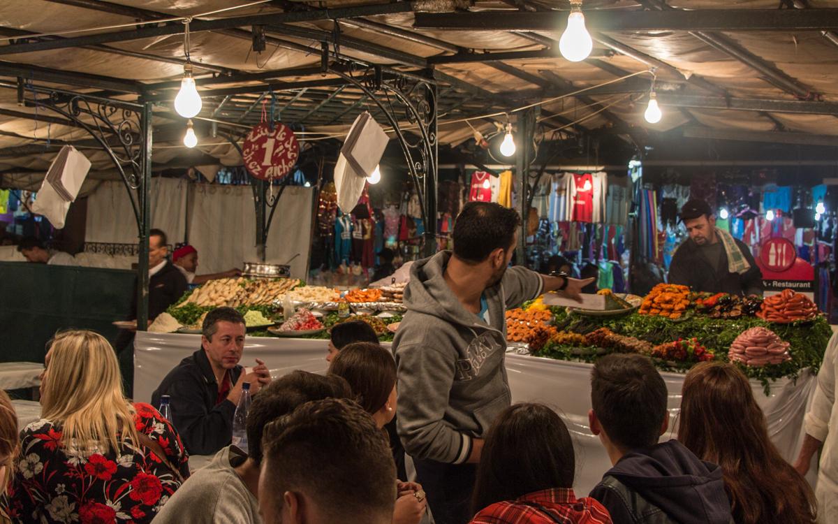 food stalls of the place of jugglers