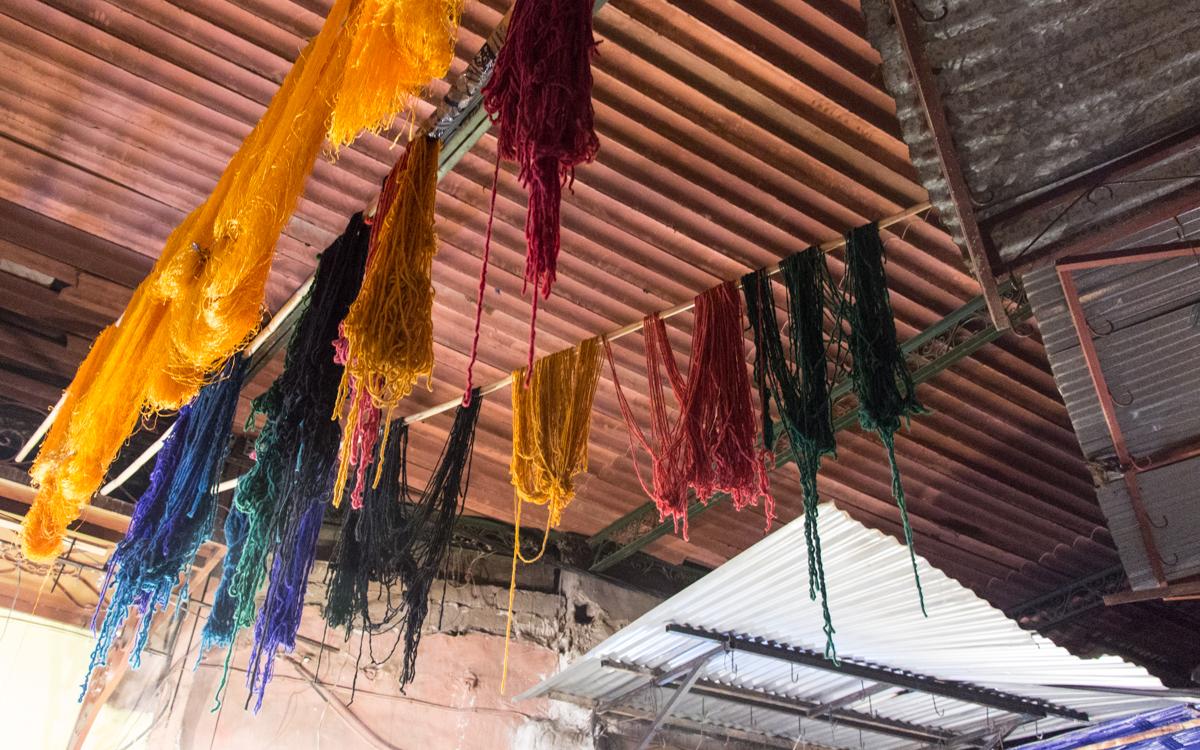 Marrakech dyers' souk