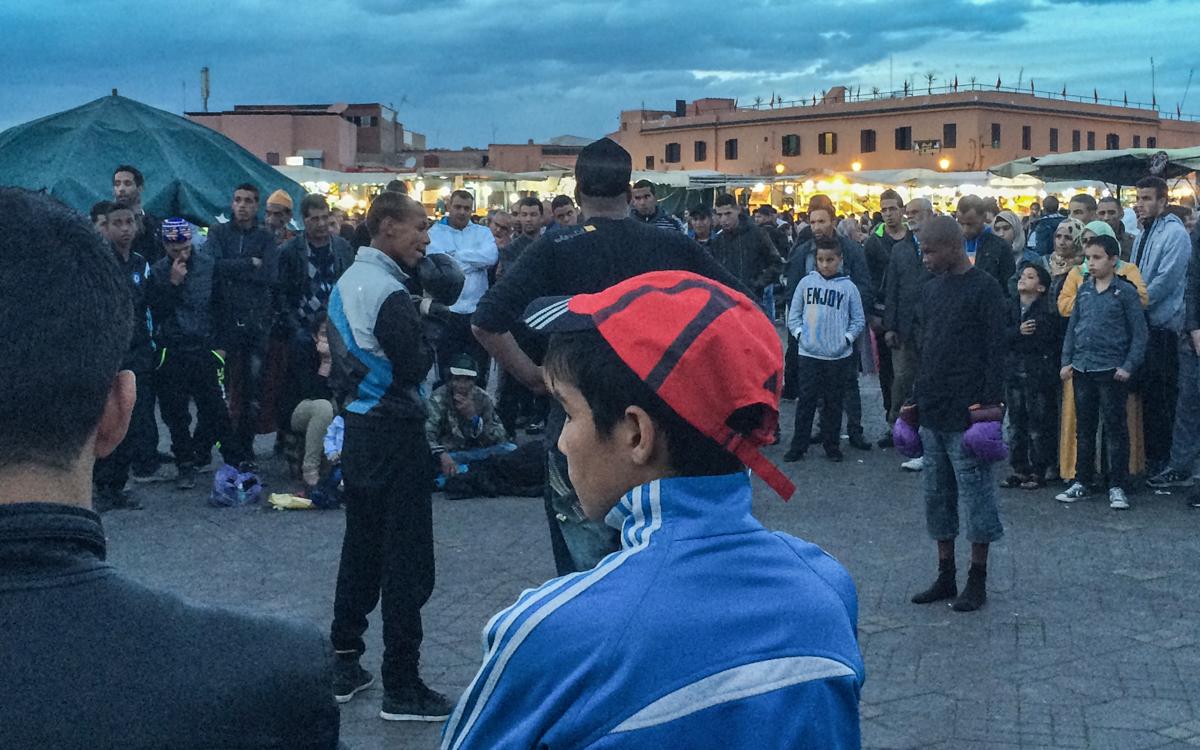 boxing-djemmaelfna-sunset