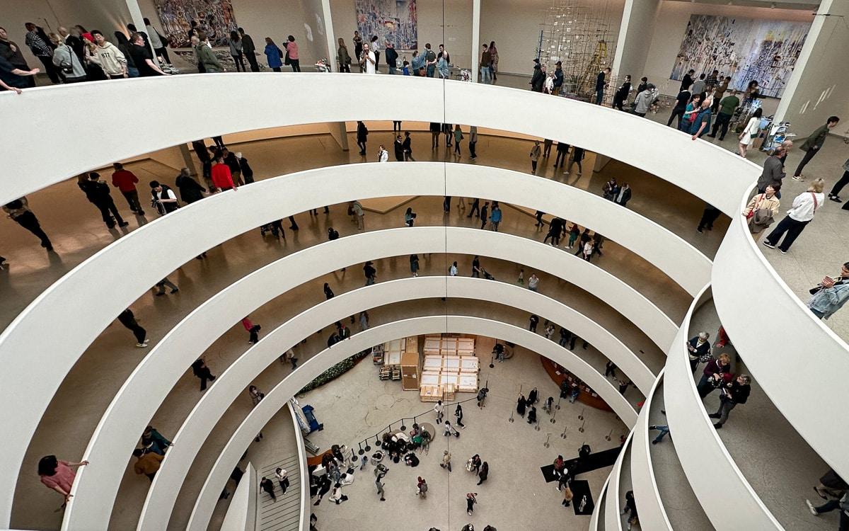 Guggenheim Museum in New York and the famous staircase