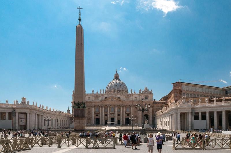 St. Peter's Square with a View of St. Peter's Basilica and Obelisk in Vatican City